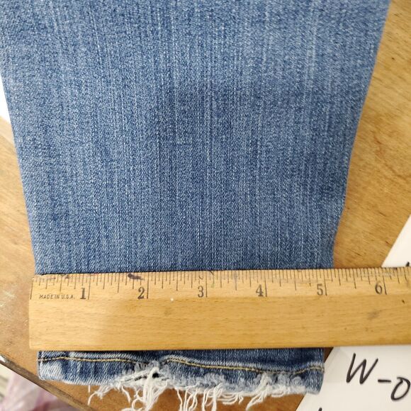 PAIGE HOXTON ANKLE Women’s Dark Wash Mid Rise Frayed Hem Denim Jeans 29 - Picture 12 of 14